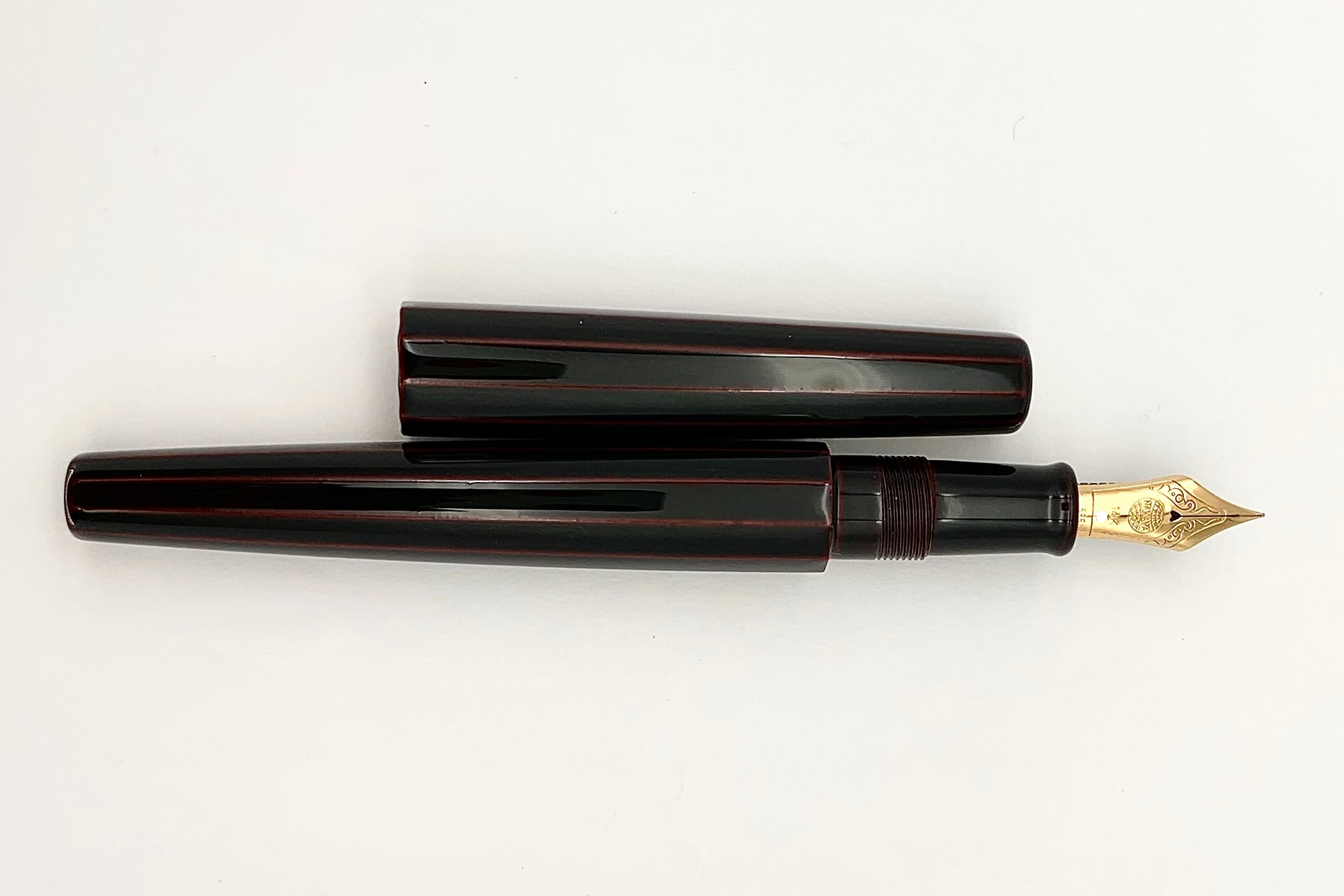 NakayaDecapodCigarKuroTamenuriSTFountainPen_H